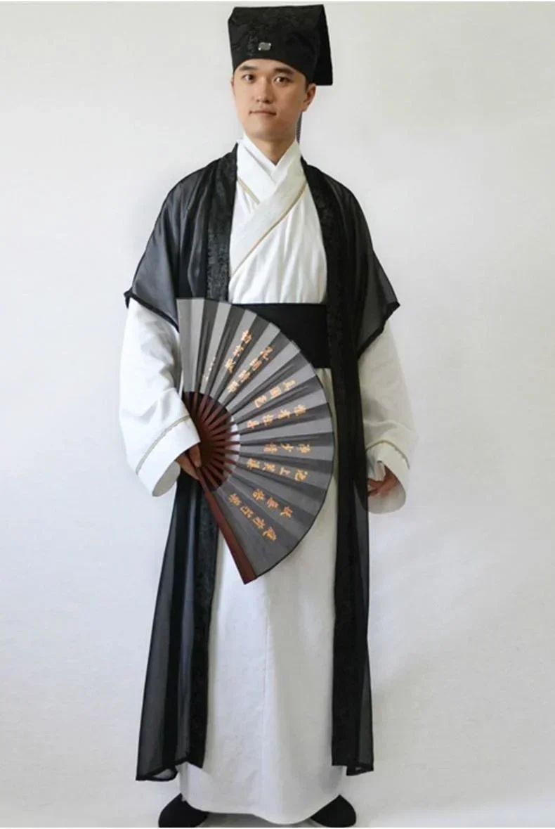 Abbigliamento da palcoscenico Costume da studente antico popolare cinese da uomo National Tang Dynasty Hanfu Robe abbigliamento tradizionale per studenti