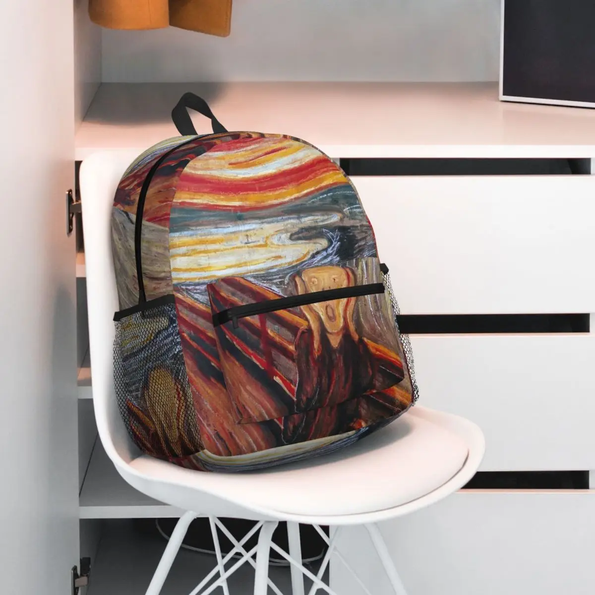 

Leonardo Da Vinci Art Oil Painting Backpack Student BookBag Children School Bag Laptop Shoulder Bags for Men Women