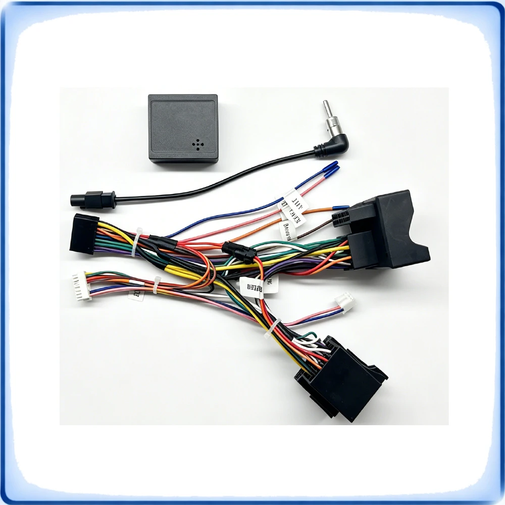 Car Radio Wiring Harness Dual Plug Quadlock ISO with CANBUS Decoder for VW Skoda 2008-2015 Power Cable Plug and Play Adapter