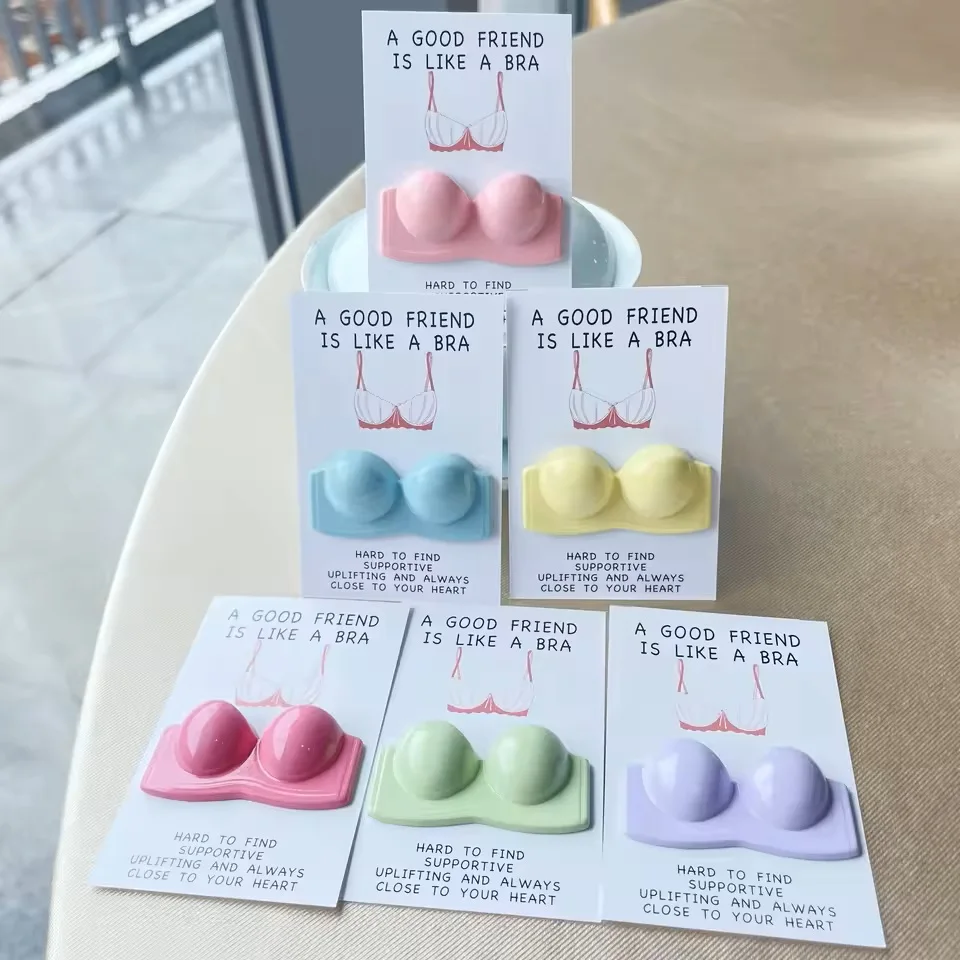 

1 pcs Uplifting Encouragement Card: A Good Friend is Like a Bra - Perfect for New Year, Carnival, Thanksgiving, Graduation, Chri