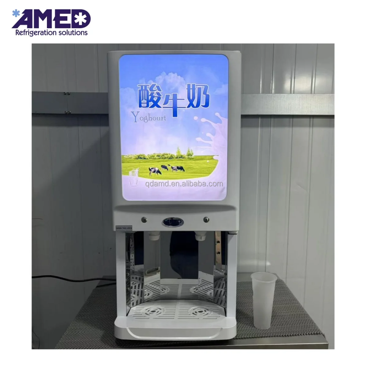 45L Portable Stainless Steel Premix Yogurt BIB Beverage Cooler Dispenser Machine With Digital Temperature Display For Shop