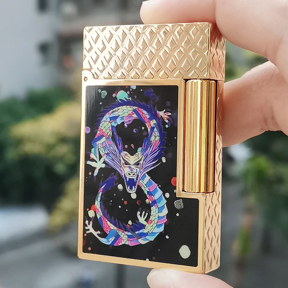 

Cool Lighters Loong Soft Flame Bright Sound Dragon Butane Rechargeable Tobacco Cigarette Accessory For father's Gift New