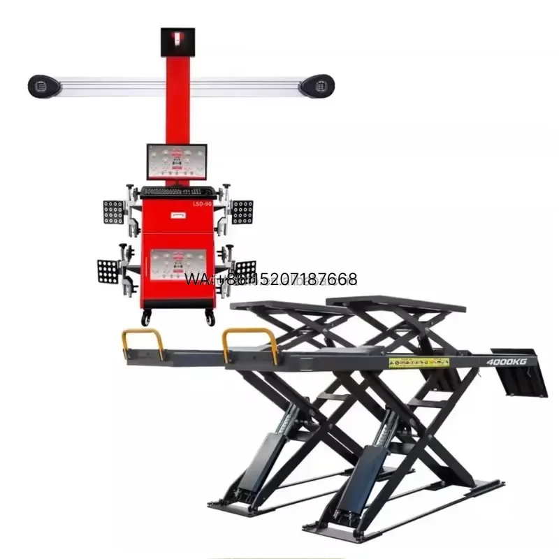 Wmwmnu for 3D Four Wheel Alignment Lift Global Language Tire Aligner Free Update CE Certified 10 Year Warranty LED