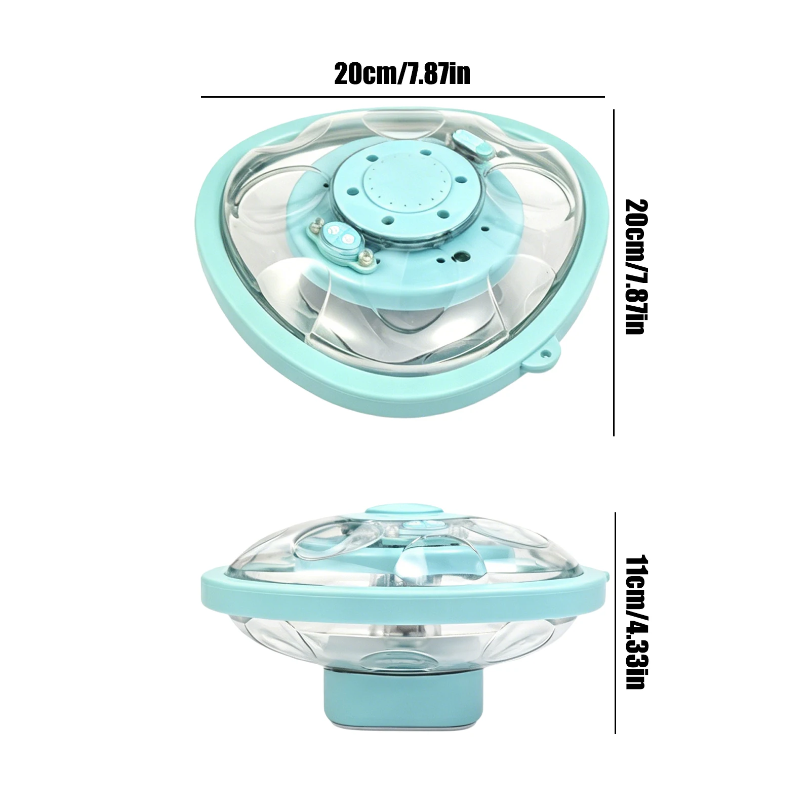 USB Rechargeable Floating Fountain Pump with 5 Light Modes and 4 Spray Modes with Remote for Inground Above Ground Pools