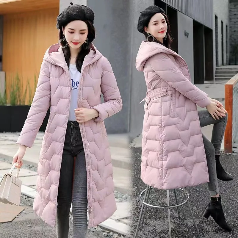 Winter Jacket Puffer Coat 2023 New Women Down Cotton Jacket Loose Long Outwear Hooded Overcoat Warm Snow Wear Parkas