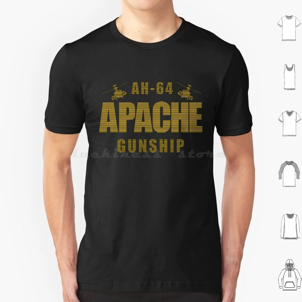 Ah-64 Apache Gunship T Shirt Cotton Men Women DIY Print Apache Helicopter Aviation Enthusiasts Simulator Gamers Model Airplane