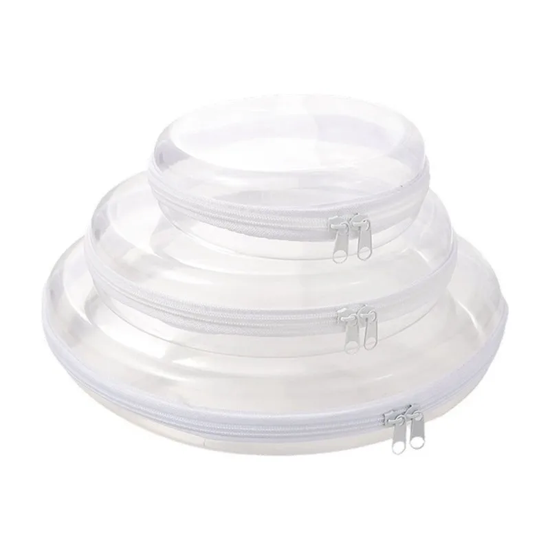 [NEW!A93G】 3PCS Clear Round Hard Shell Organizer Cases