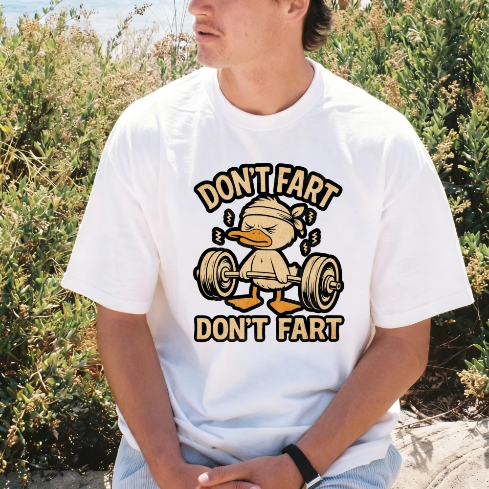 Don't Fart Sarcastic Gym Funny Dank Meme Printed T-shirt Casual Fashifon Loose Harajuku Short Sleeve O-neck Man Women Tees
