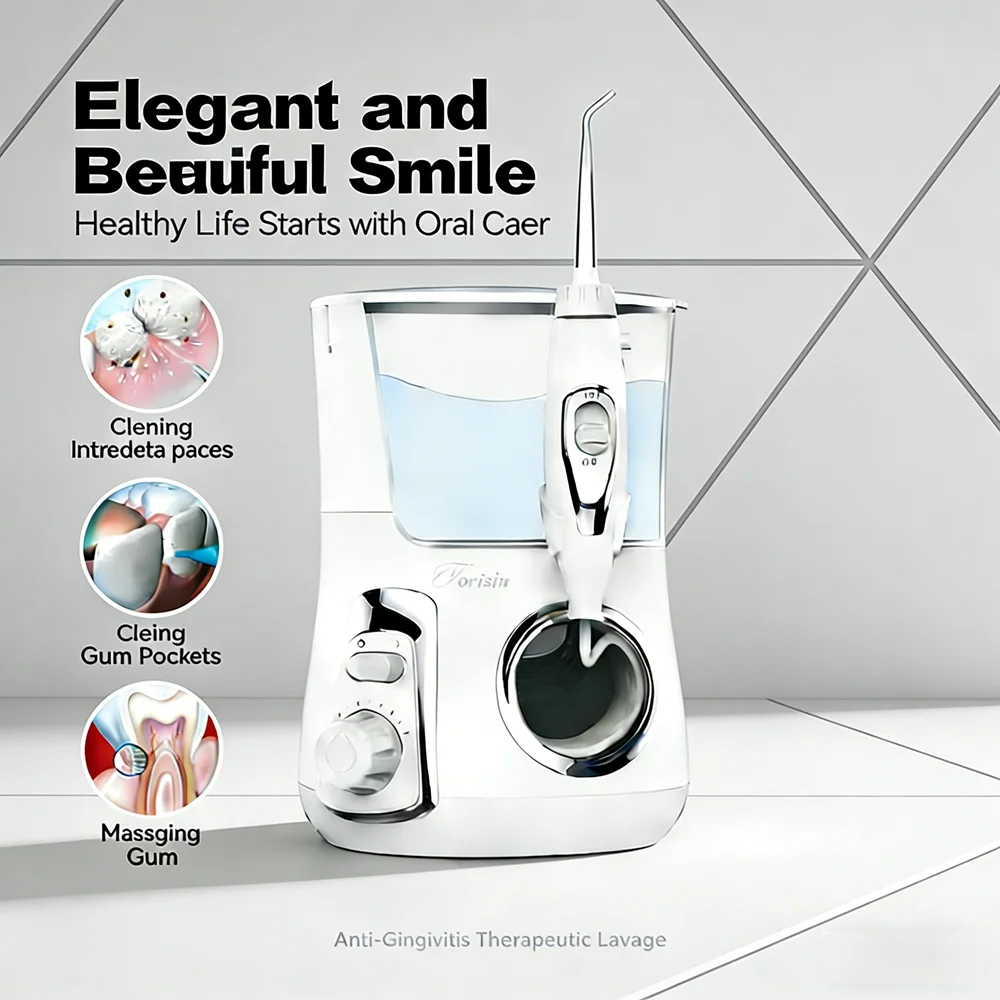 

Электрический ирригатор для полости рта 800 мл, 10 уникальных режимов, 5 насадок, инструмент для стоматологического спа-ухода, устраняет запах и предотвращает кариес