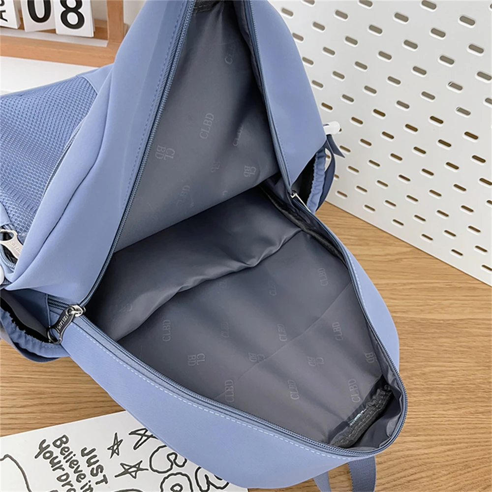 Mochila escolar de nailon para ordenador portátil para hombre y mujer, morral escolar a la moda para chico y Chica, mochila de viaje para estudiante