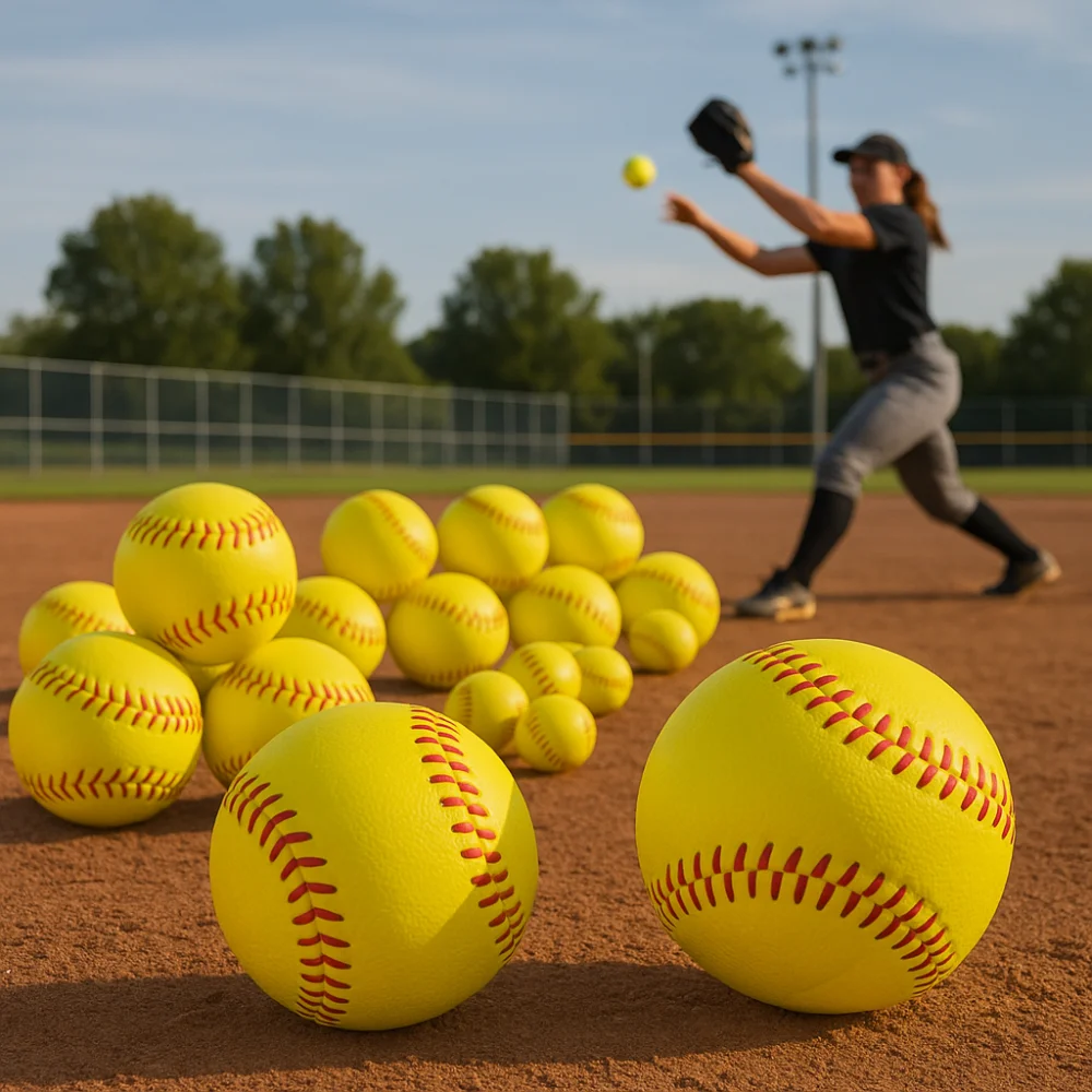 

Прочные мягкие мячи из искусственной кожи для бейсбола, эластичные тренировочные мячи для софтбола, спорта