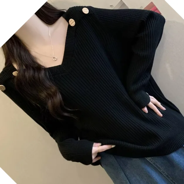 Three-dimensional Decorative Pit Strips New Loose Large Size Medium And Long Versatile Long-sleeved Tops In Spring And Autumn