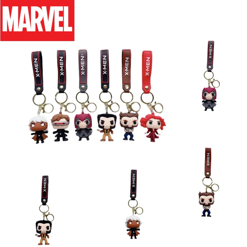 New Marvel X-Men Keychain Kawaii Doll Ornament Cartoon Wolverine Backpack Pendant Creative Cartoon Anime Car Key Chain Wholesale