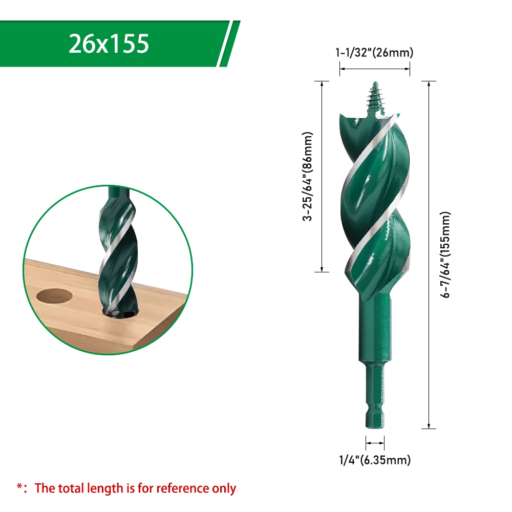 LAVIE 3-Schneiden-Senkbohrer 6-35mm, 155/230mm Länge, Elektrowerkzeug-Zubehör für Holzbearbeitung & Lochvergrößerung – Detail 20