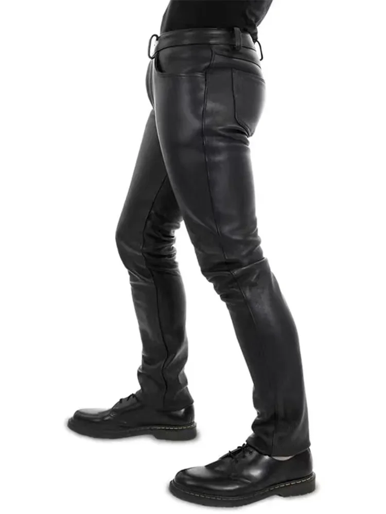 Pantalones impermeables de cuero sintético para hombre, pantalón táctico militar de PU, color negro, para senderismo y exteriores, para invierno, 2023