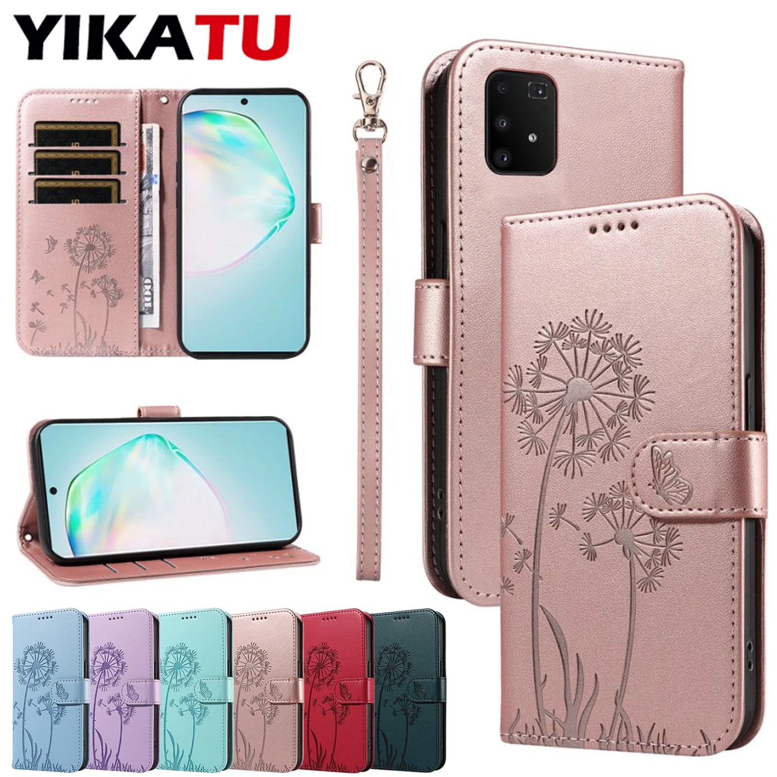 

RFID Blocking Flip Wallet Leather Case For Samsung Galaxy M80S M60S M32 M23 5G M22 M10S F23 F22 A03 A02S A6 Plus Anti-fall Cover