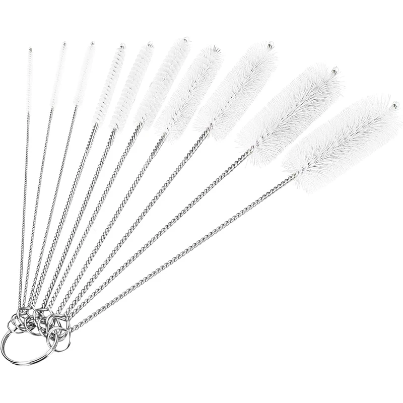 Nylon borstel Multifunctionele gereedschapset Borstel Spuitborstel Reiniging van drinkrietjes Naaimachines Verfspuitpistolen Reinigingsborstel