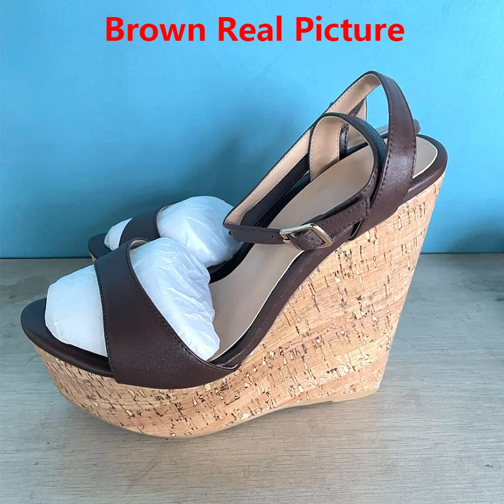 2022 Summer Brand New Woman Shoes Fashion Platform Wedge Shoes Super High Heel Sandals Custom Big Size 43 Women Shoes images - 6