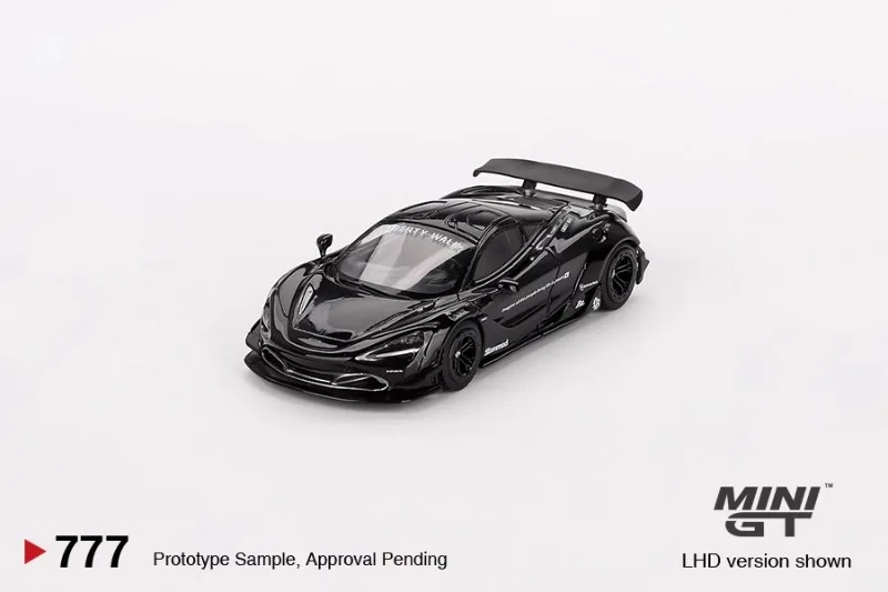 MINIGT Cars 1/64 Scale 750S Sports Car Model Diecast Alloy 720S LB Works Black Toy Car Model Collection Display Toys for Boys