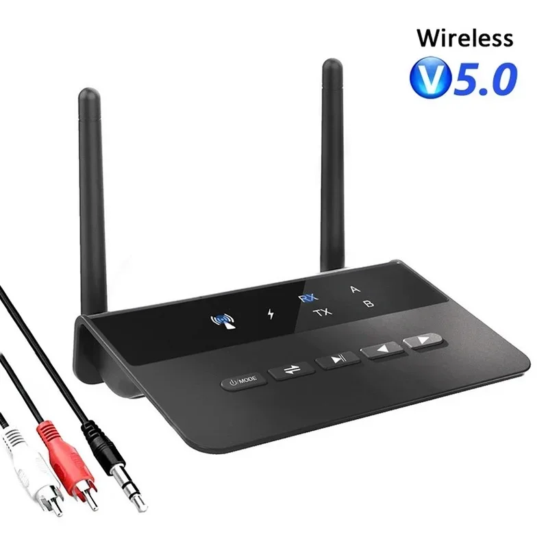 Adaptador de Audio inalámbrico 80M Bluetooth 5,0 Aptx HD LL receptor transmisor de baja latencia conector auxiliar RCA de 3,5mm para auriculares de TV PC