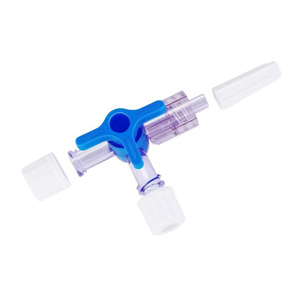 Einweg-Dreiwege-Absperr hahn für Luer-Lock-Adapter für klinische Kranken häuser 3-Wege-Absperrhahn flexibles T-Stecker-Verlängerung srohr