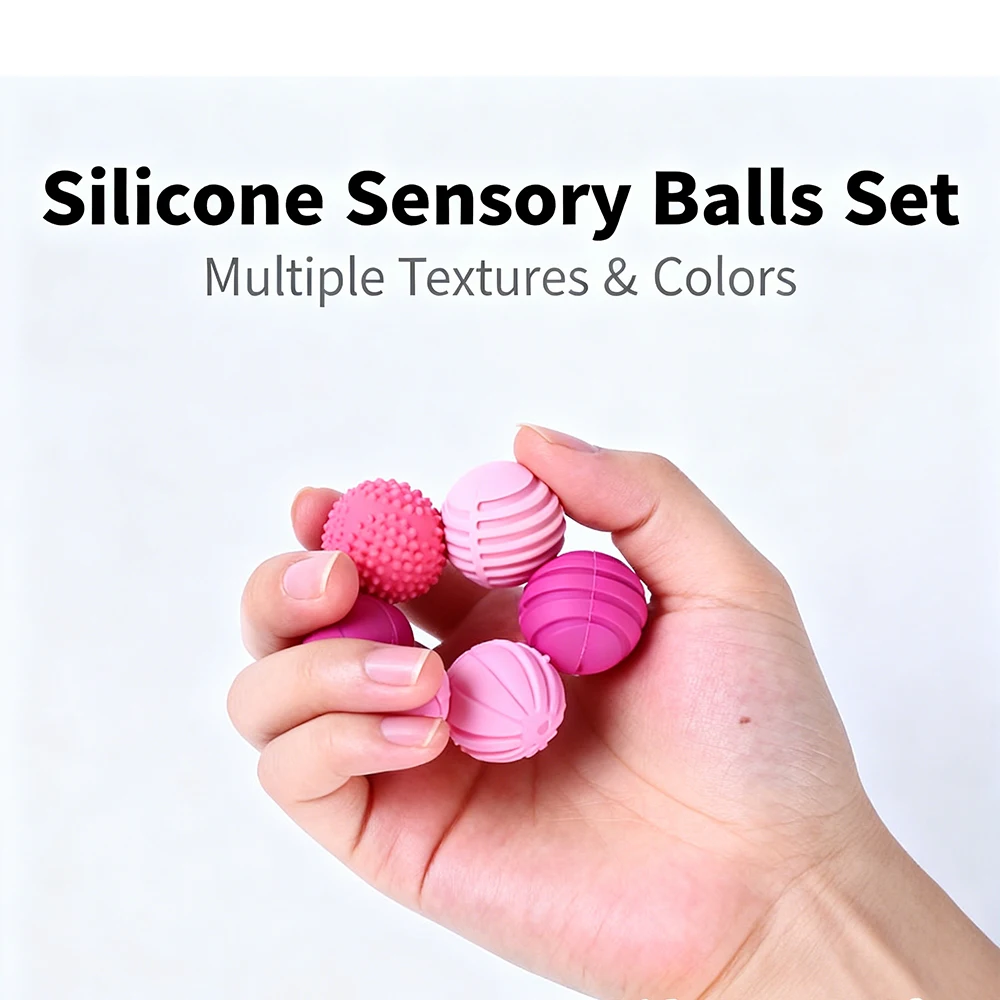 Sensory Toys Magnetic Sensory Balls Silicone Textured Stress Relief Toy Magnetic Elastic Silicone Balls