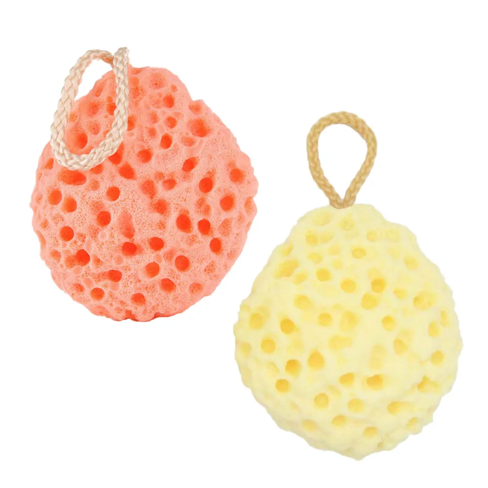 

2Pcs Honeycomb Shaped Bath Sponge Shower Ball for Effective Cleansing Promotes Cell Activity Keeps Skin Moist Healthy Easy to