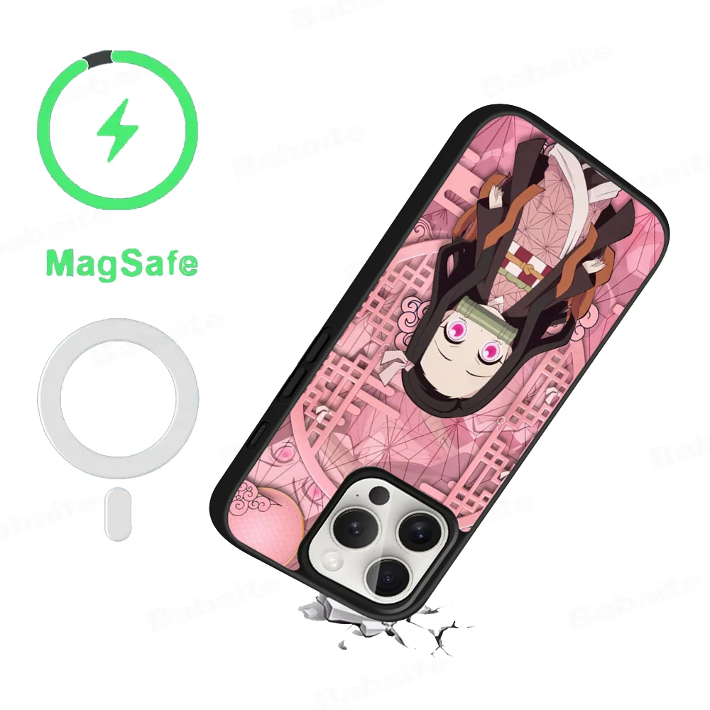 Nezuko K-Kamado Phone Case Magnetic Case For IPhone 16 14 13 12 11 15 Pro Max Plus For Magsafe Wireless Charge Cover