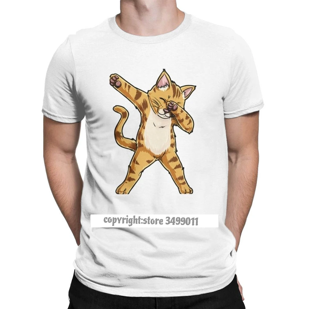 Men Dabbing Cat Funny Meme Kitty Kitten Dab Lover T Shirt Gifts Vintage Camisas Tee Tops Fashion Printed 3D T Shirts