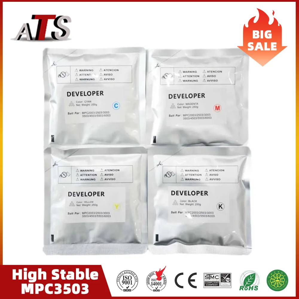 

MPC2503 Developer for Ricoh MPC2003 MPC3003 MPC3503 MPC4503 MPC5503 MPC6003 Compatible Powder CMYK