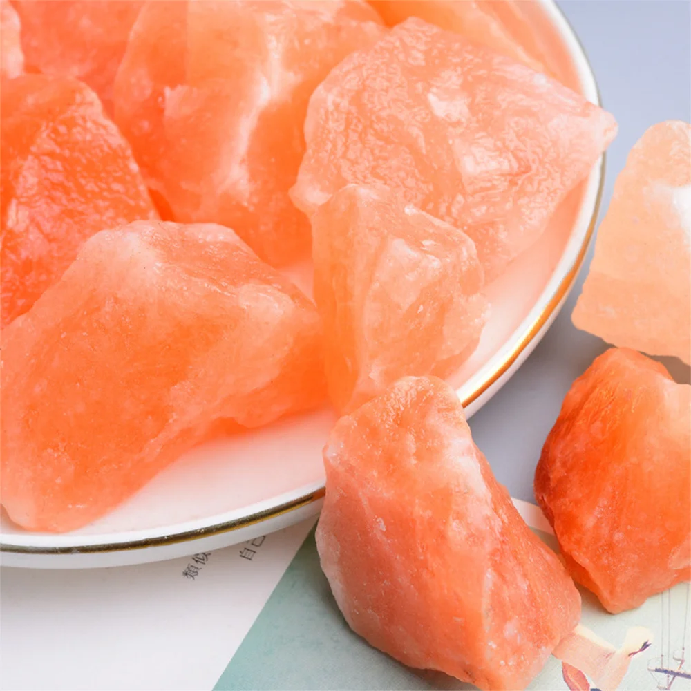 Natural Orange Salt Stone Crystal Himalayan Salt Aromatherapy Diffuser Stone Wholesale