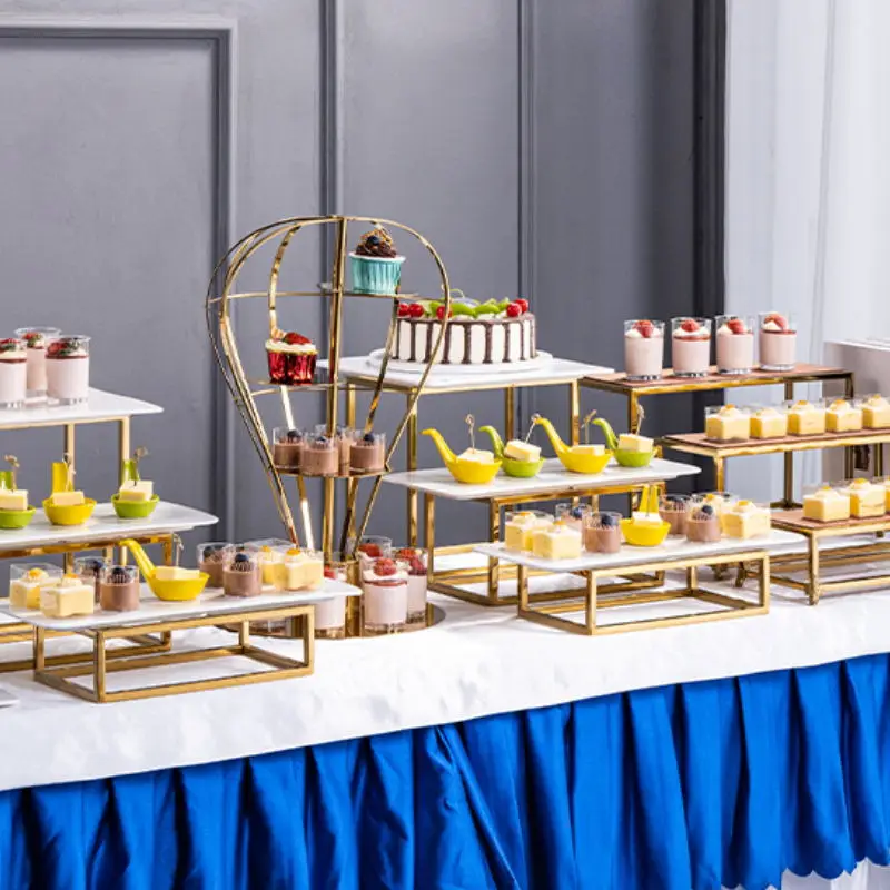 Wedding Cake Stand, Food Bread, Flower, Dessert Holder, Meeting Tea CupCake Stand, Buffet Banquet, Store Opening, Candy Rack