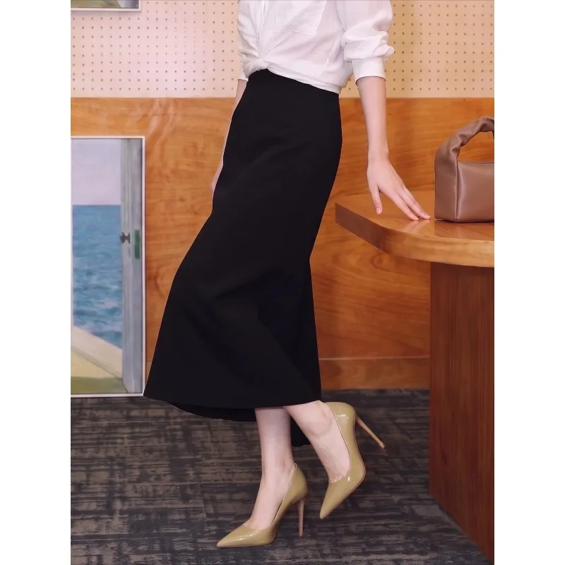 Autumn New French Style Versatile Pointed High Heels for Women, Thin Heels, Shallow Mouth, Non tiring Feet, Single Shoes