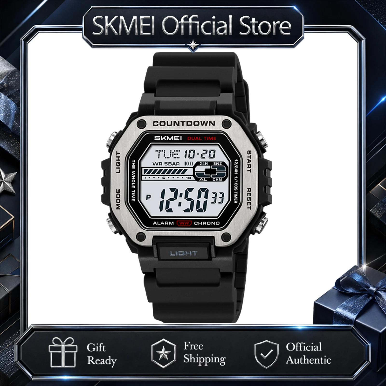 SKMEI Alarm Clock Sport Digital Wristwatches For Men Women Waterproof Date Electronic Watches Chrono Military Watch Reloj Hombre