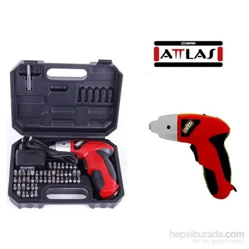 Беспроводная отвертка Attlas ECO 4,8 в, набор из 50 шт. с сумкой