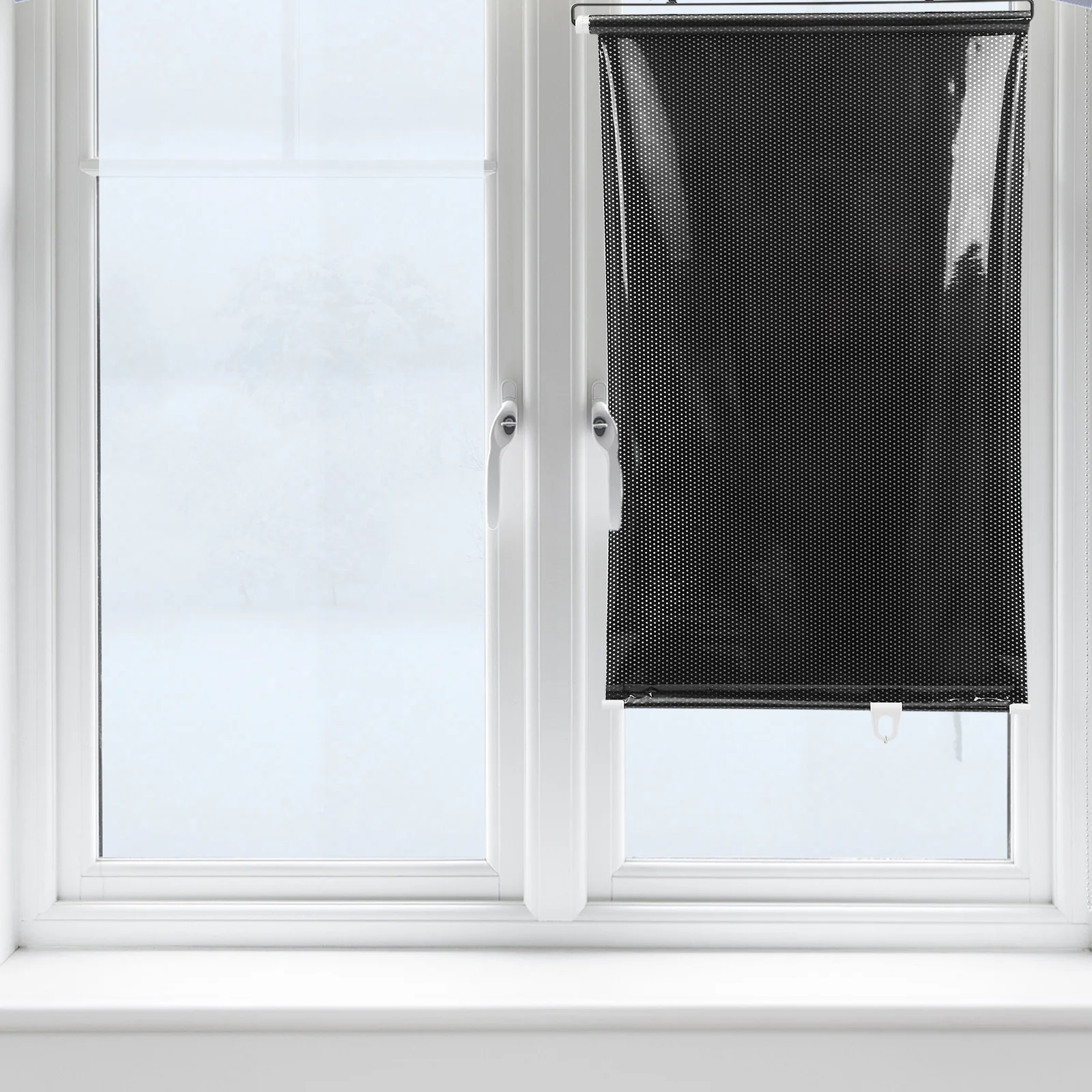 Fensterhimmel für Zuhause, verschleißfest, Raumvorhang, nagelfrei, Saugnapf-Design, Sichtschutz, Sonnenschutz, PVC-Teleskopabdeckung für