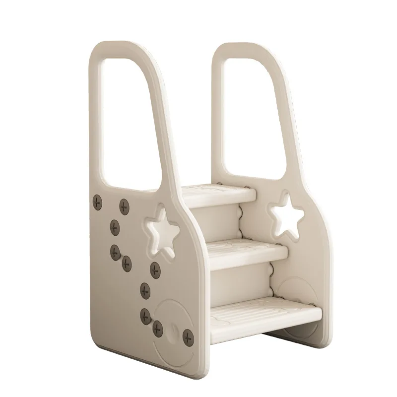 Kids Foldable Step Stool Ladder Adjustable Height Anti Slip Stable Sink Reach Brush Teeth Potty Training Learning Tower Portable image 5