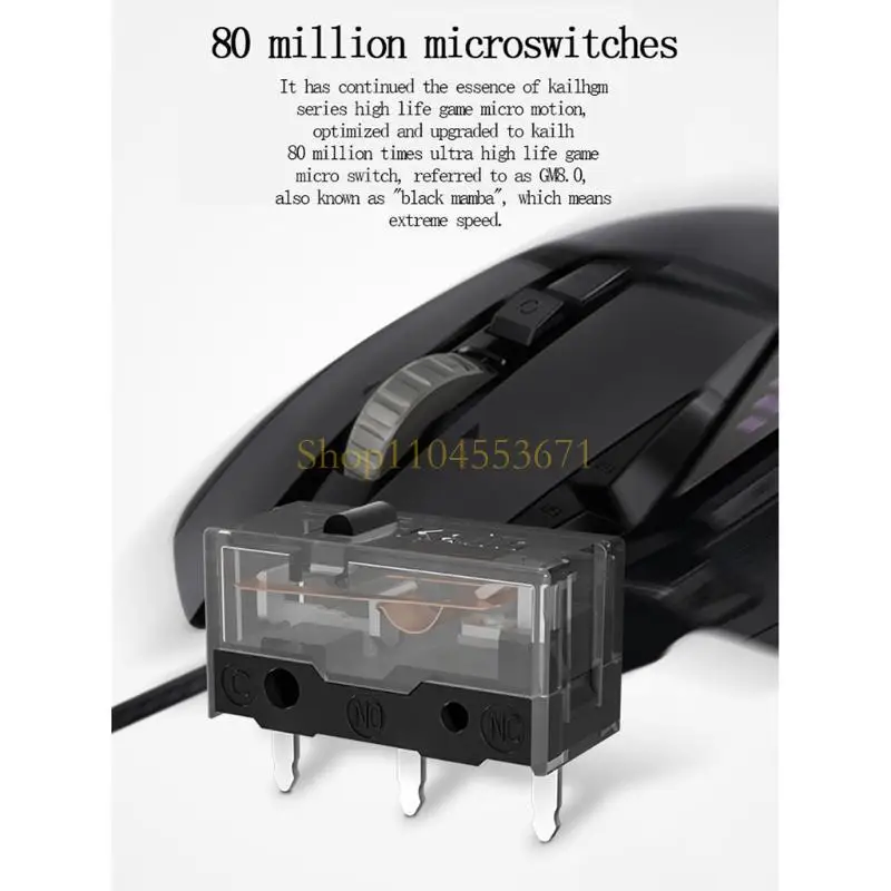 Kailh best seller para 8.0 Micro Switch Microswitch Switches Reemplazo Mouse 1pc / 2pcs