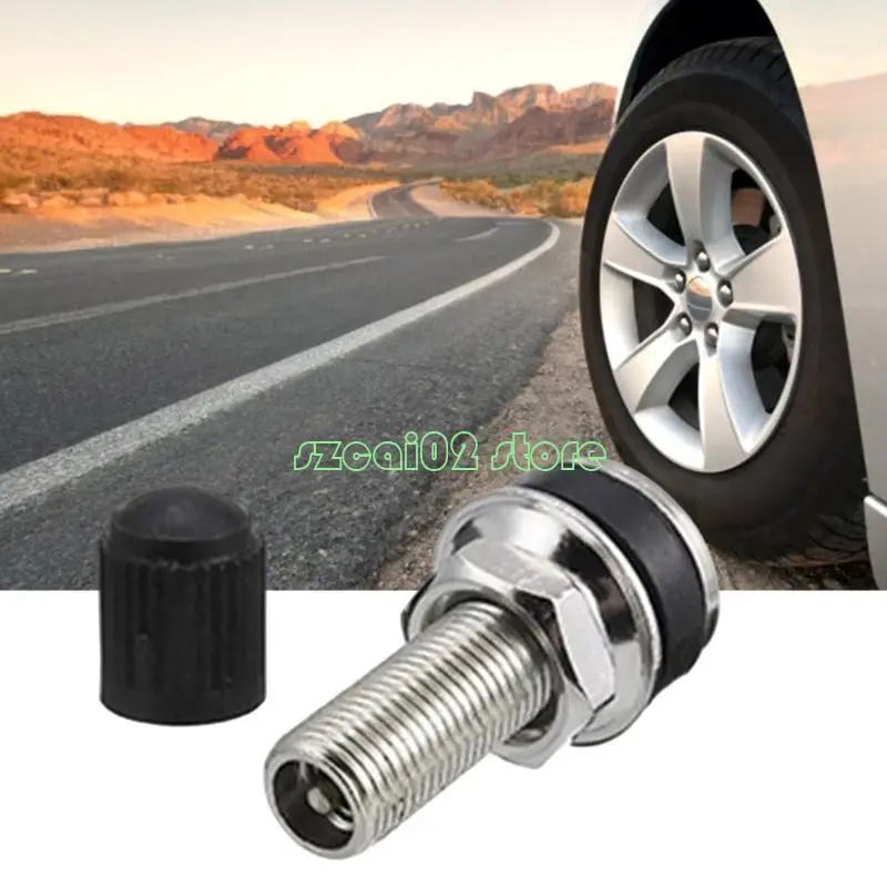 

400B Car Tubeless Tire Valves with Dustproof Cover Replacement 35mm Tire Valves
