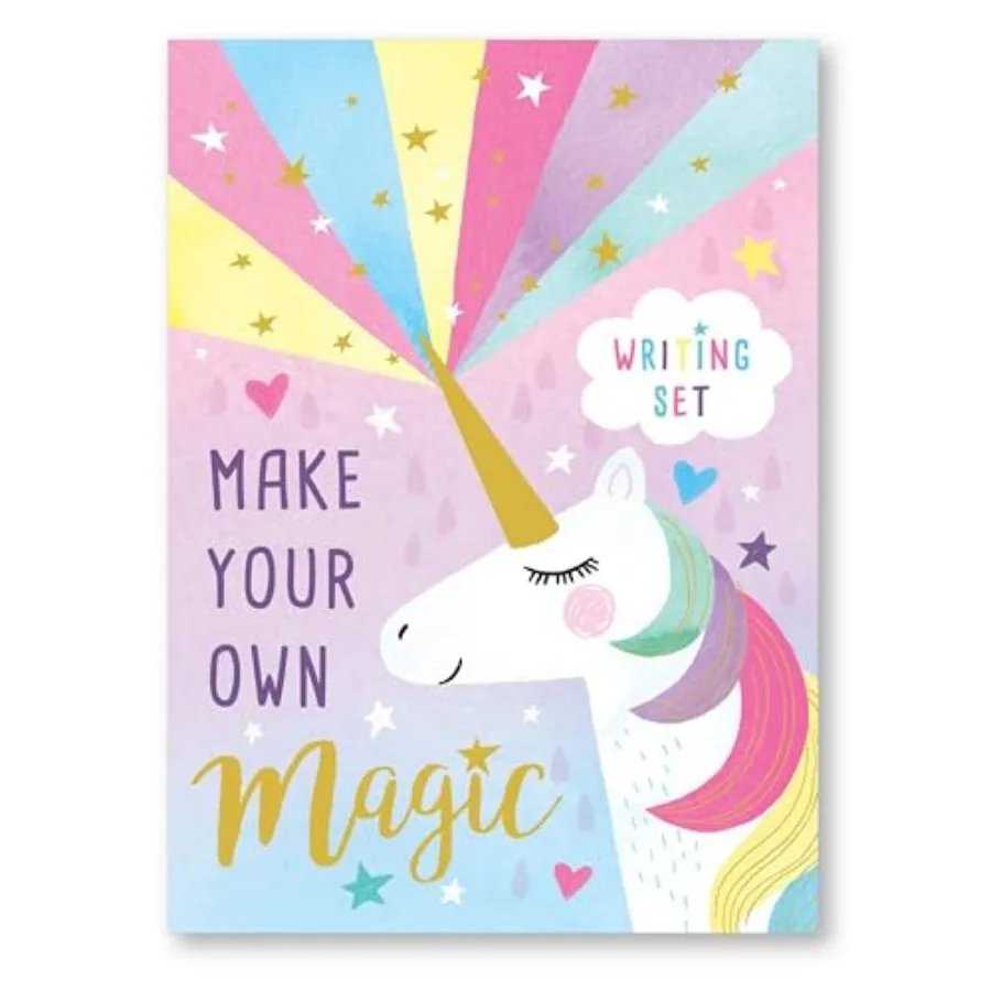 

Stationery Set for by - Writing Kit - Colorful Stationary Set with Paper, Envelopes, and Stickers - Suitable for Creative and P