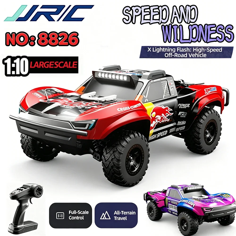 C8826 RC Cars 1:10 Scale Large Size 4WD All-Terrain Remote-Control Drift Racing Car Electric Off-Road Vehicle Professional Toys