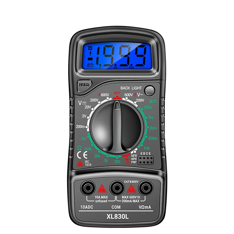 ANENG XL830L Digital Multimeter High-precision Voltage Current Meter Intelligent Portable Small Multimeter Transistor Data Hold