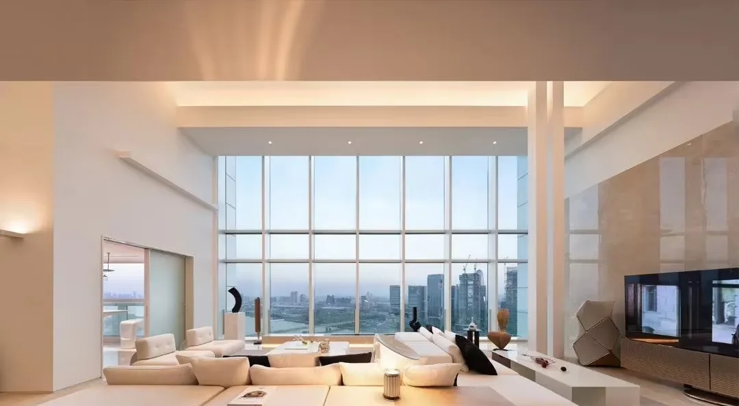 บ้านวิลล่าสไตล์ร่วมสมัยสีขาวอบอุ่นและสบายตา รุ่น Sanhai  แบบจำลอง 3 มิติ Max Rendering แนวคิดมืออาชีพ แบบแปลนบ้านใหม่ ออกแบบตกแต่งภายใน