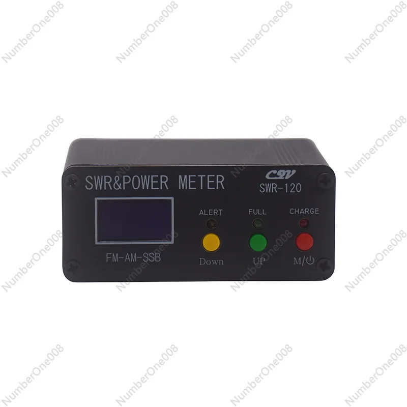 120W HF Standing Wave Meter SWR-120, 1.8-50MHz Digital Power Meter with OLED Display, Built-in Battery for Amateur Radio DIY