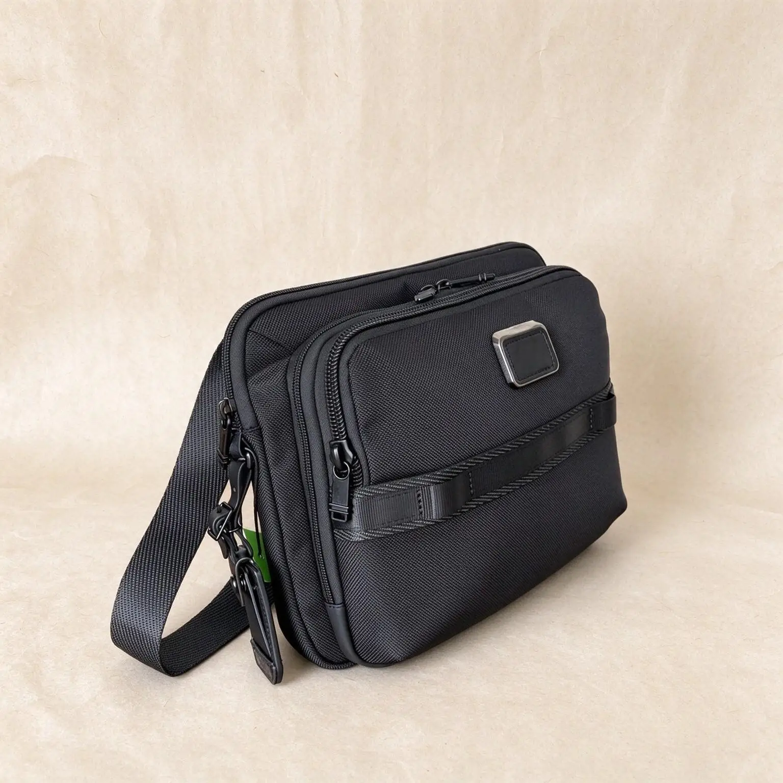 New Ballistic Nylon Small Square Crossbody Bag for Men, Horizontal Stylish Trendy Business Sling Bag