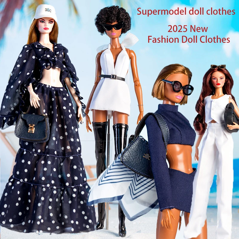 2025 جديد 1/6 BJD ملابس دمى 30 سنتيمتر FR عارضة أزياء دمية فستان رحلة سلسلة أعلى تنورة قصيرة مجموعة فتاة فستان DIY بها بنفسك ملحقات لعبة #1