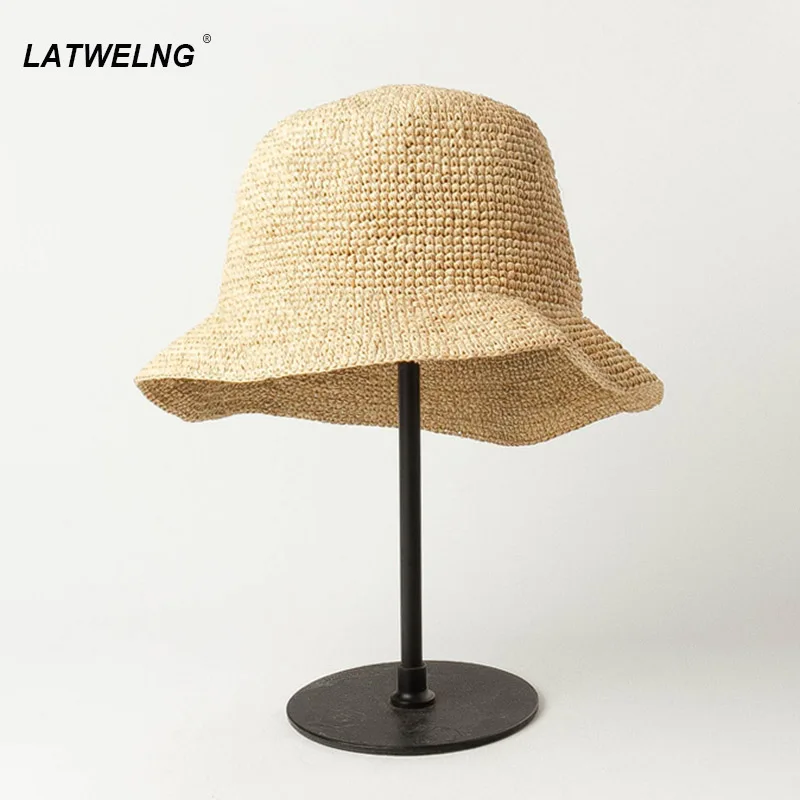 Bucket Hats For Women Luxury Designer Brand Summer Straw Beach Hat Foldable Sun Hats Jacquemus Hat Wholesale