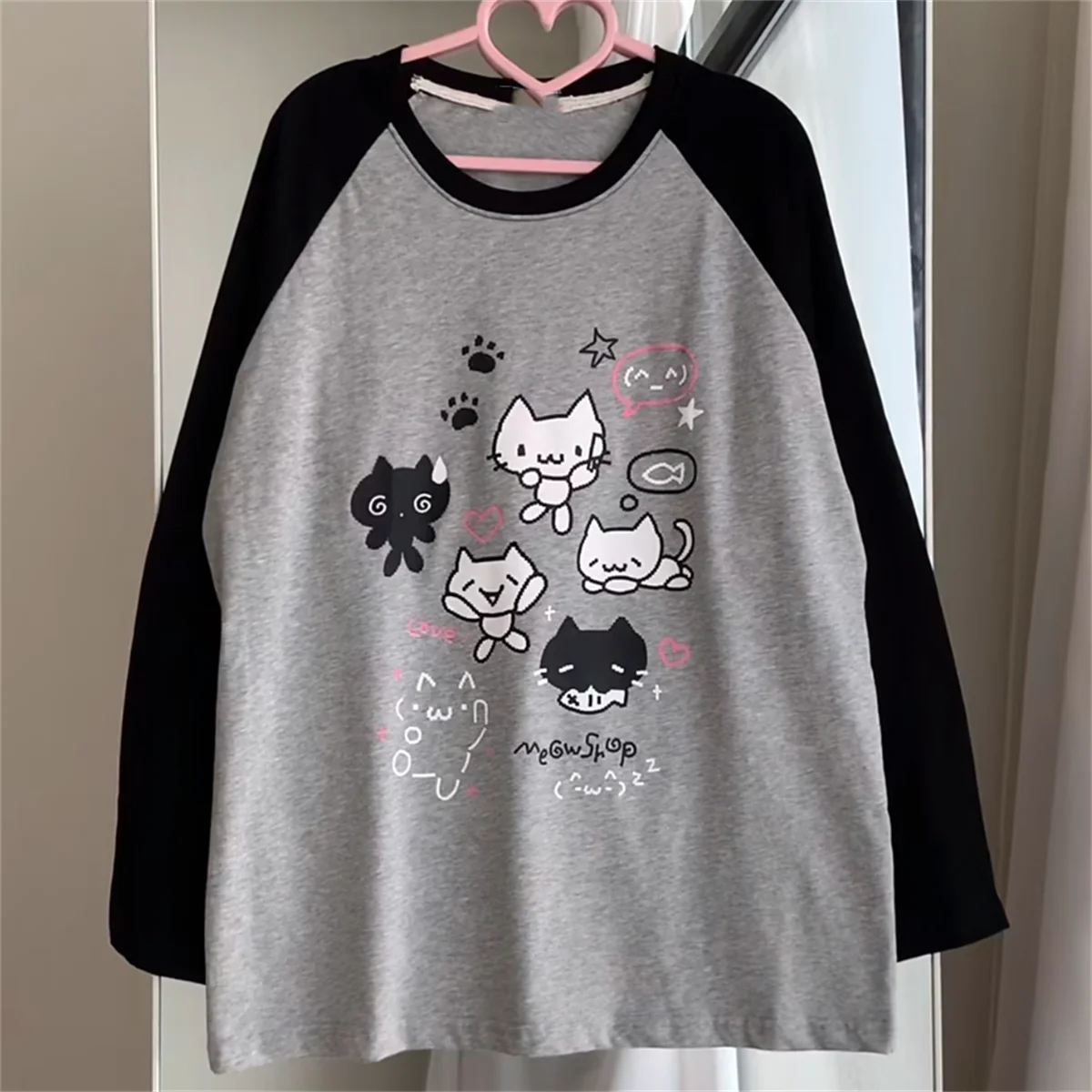 Nette Katze Drucken Hoodies Frauen Streetwear Chic Langarm Sweatshirts Casual Koreanische Übergroßen Hoodie Y2k Tops 2026 Ropa Mujer