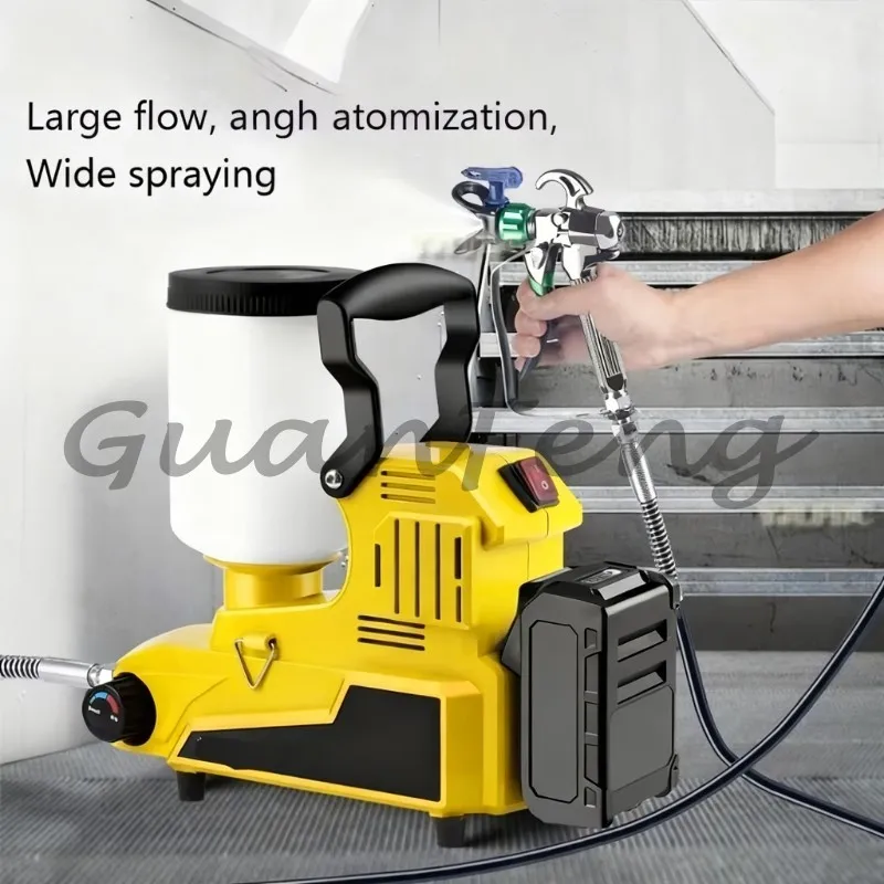 Backpack Style Lithium Battery Airless Sprayer, Multifunctional Lightweight High Pressure Latex Paint Coating Spraying Machine