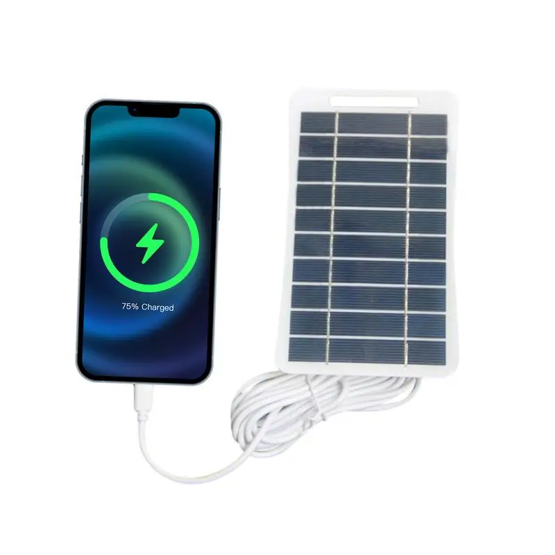 2W Solar Panel With USB Waterproof Outdoor Hiking And Camping Portable Battery Mobile Phone Charging Bank Charging Panel 5V